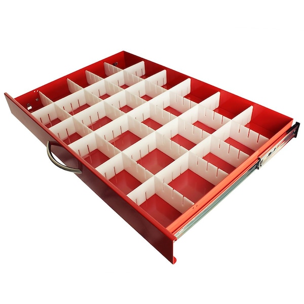 Harloff Standard MDS30 Adjustable Plastic Divider Set, 3 Inch Drawers MD30-DIV3-S - main